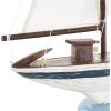 imageDeco 79 Wood Sail Boat Decorative Sculpture Home Decor Statue with Lifelike Rigging Accent Figurine 15quot x 3quot x 14quot BeigeWhite