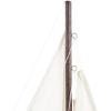 imageDeco 79 Wood Sail Boat Decorative Sculpture Home Decor Statue with Lifelike Rigging Accent Figurine 15quot x 3quot x 14quot BeigeWhite