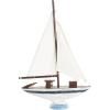 imageDeco 79 Wood Sail Boat Decorative Sculpture Home Decor Statue with Lifelike Rigging Accent Figurine 15quot x 3quot x 14quot BeigeWhite