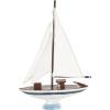 imageDeco 79 Wood Sail Boat Decorative Sculpture Home Decor Statue with Lifelike Rigging Accent Figurine 15quot x 3quot x 14quot BeigeWhite