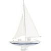 imageDeco 79 Wood Sail Boat Decorative Sculpture Home Decor Statue with Lifelike Rigging Accent Figurine 15quot x 3quot x 14quot BeigeWhite