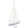 imageDeco 79 Wood Sail Boat Decorative Sculpture Home Decor Statue with Lifelike Rigging Accent Figurine 15quot x 3quot x 14quot BeigeWhite