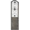 imageDeco 79 Wood Scroll Home Wall Decor Distressed Door Panel Wall Sculpture with Metal Wire Details Wall Art 19quot x 1quot x 72quot Brown