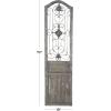 imageDeco 79 Wood Scroll Home Wall Decor Distressed Door Panel Wall Sculpture with Metal Wire Details Wall Art 19quot x 1quot x 72quot Brown