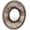imageDeco 79 Wood Starburst Wall Mirror 30quot x 3quot x 30quot BrownBrown