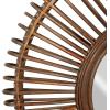 imageDeco 79 Wood Starburst Wall Mirror 30quot x 3quot x 30quot BrownBrown