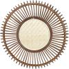 imageDeco 79 Wood Starburst Wall Mirror 30quot x 3quot x 30quot BrownBrown