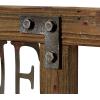 imageDeco 79 Wood Welcome Metal Wall Hook 32 by 10Inch Black