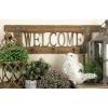 imageDeco 79 Wood Welcome Metal Wall Hook 32 by 10Inch Black