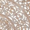 imageDeco 79 Wooden Floral Handmade Carved Scroll Mandala Wall Decor with Brown Distressing 36quot x 1quot x 36quot Gray
