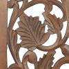 imageDeco 79 Wooden Floral Handmade Home Wall Decor Intricately Carved Acanthus Wall Sculpture Wall Art 12quot x 1quot x 36quot BrownBrown