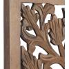 imageDeco 79 Wooden Floral Handmade Home Wall Decor Intricately Carved Acanthus Wall Sculpture Wall Art 12quot x 1quot x 36quot BrownBrown