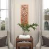 imageDeco 79 Wooden Floral Handmade Home Wall Decor Intricately Carved Acanthus Wall Sculpture Wall Art 12quot x 1quot x 36quot BrownBrown