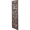 imageDeco 79 Wooden Floral Handmade Home Wall Decor Intricately Carved Acanthus Wall Sculpture Wall Art 12quot x 1quot x 36quot BrownBrown