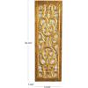 imageDeco 79 Wooden Floral Handmade Home Wall Decor Intricately Carved Acanthus Wall Sculpture Wall Art 12quot x 1quot x 36quot BrownGold