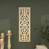 imageDeco 79 Wooden Floral Handmade Home Wall Decor Intricately Carved Acanthus Wall Sculpture Wall Art 12quot x 1quot x 36quot BrownGold