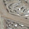 imageDeco 79 Wooden Floral Handmade Living Room Coffee Table Intricately Carved Table with Hollow Interior Center Table 33quot x 33quot x 18quot Light GrayLight Gray