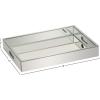 imageDeco 79 Wooden Living Room Decor Tray Mirrored Ottoman Tray Serving Tray 20quot x 20quot x 2quot Silver18 x 135 x 3
