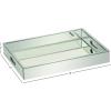 imageDeco 79 Wooden Living Room Decor Tray Mirrored Ottoman Tray Serving Tray 20quot x 20quot x 2quot Silver18 x 135 x 3