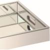 imageDeco 79 Wooden Living Room Decor Tray Mirrored Ottoman Tray Serving Tray 20quot x 20quot x 2quot Silver18 x 135 x 3