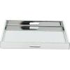 imageDeco 79 Wooden Living Room Decor Tray Mirrored Ottoman Tray Serving Tray 20quot x 20quot x 2quot Silver20 x 20 x 2