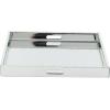 imageDeco 79 Wooden Living Room Decor Tray Mirrored Ottoman Tray Serving Tray 20quot x 20quot x 2quot Silver20 x 20 x 2
