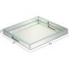 imageDeco 79 Wooden Living Room Decor Tray Mirrored Ottoman Tray Serving Tray 20quot x 20quot x 2quot Silver20 x 20 x 2