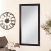 imageDeco 79 Wooden Room Wall Mirror Entryway Mirror Wall Mounted Mirror 33quot x 1quot x 65quot Black