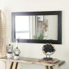 imageDeco 79 Wooden Room Wall Mirror Minimalistic Entryway Mirror Wall Mounted Mirror 24quot x 1quot x 42quot Black