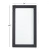 imageDeco 79 Wooden Room Wall Mirror Minimalistic Entryway Mirror Wall Mounted Mirror 24quot x 1quot x 42quot Black