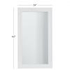 imageDeco 79 Wooden Room Wall Mirror Minimalistic Rectangle Entryway Mirror Wall Mounted Mirror 24quot x 1quot x 42quot White