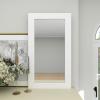 imageDeco 79 Wooden Room Wall Mirror Minimalistic Rectangle Entryway Mirror Wall Mounted Mirror 24quot x 1quot x 42quot White