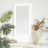 imageDeco 79 Wooden Room Wall Mirror Minimalistic Rectangle Entryway Mirror Wall Mounted Mirror 24quot x 1quot x 42quot White