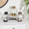 imageDeco 79 Wooden Standing Decorative Candle Lantern 8quot x 8quot x 28quot WhiteMulticolor