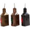 imageDeco 79 Wooden Standing Decorative Candle Lantern 8quot x 8quot x 28quot WhiteMulticolor