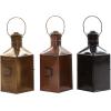 imageDeco 79 Wooden Standing Decorative Candle Lantern 8quot x 8quot x 28quot WhiteMulticolor