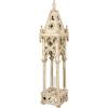 imageDeco 79 Wooden Standing Decorative Candle Lantern 8quot x 8quot x 28quot WhiteWhite