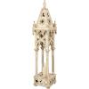 imageDeco 79 Wooden Standing Decorative Candle Lantern 8quot x 8quot x 28quot WhiteWhite