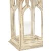 imageDeco 79 Wooden Standing Decorative Candle Lantern 8quot x 8quot x 28quot WhiteWhite