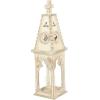 imageDeco 79 Wooden Standing Decorative Candle Lantern 8quot x 8quot x 28quot WhiteWhite
