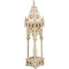 imageDeco 79 Wooden Standing Decorative Candle Lantern 8quot x 8quot x 28quot WhiteWhite