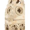 imageDeco 79 Wooden Standing Decorative Candle Lantern 8quot x 8quot x 28quot WhiteWhite