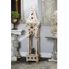 imageDeco 79 Wooden Standing Decorative Candle Lantern 8quot x 8quot x 28quot WhiteWhite