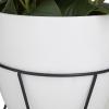 imageThe Novogratz Faux Foliage Eucalyptus Artificial Plant with Realistic Leaves and Metal Stand and White Pot 12quot x 12quot x 17quot Green