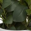 imageThe Novogratz Faux Foliage Eucalyptus Artificial Plant with Realistic Leaves and Metal Stand and White Pot 12quot x 12quot x 17quot Green