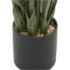 imageThe Novogratz Faux Foliage Snake Artificial Plant with Realistic Leaves and Black Porcelain Pot 14quot x 14quot x 36quot Green