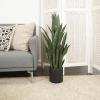 imageThe Novogratz Faux Foliage Snake Artificial Plant with Realistic Leaves and Black Porcelain Pot 14quot x 14quot x 36quot Green