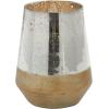 imageThe Novogratz Glass Decorative Candle Lantern with Faux Mercury Glass Finish 7quot x 7quot x 9quot Gold7 x 7 x 9
