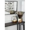 imageThe Novogratz Glass Decorative Candle Lantern with Faux Mercury Glass Finish 7quot x 7quot x 9quot Gold7 x 7 x 9