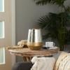 imageThe Novogratz Glass Decorative Candle Lantern with Faux Mercury Glass Finish 7quot x 7quot x 9quot GoldSMALL SIZE